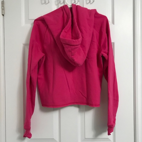 Y2K Aeropostale NY-87 Hoodie Sweater L Pink Blue White Long Sleeve - Picture 2 of 4